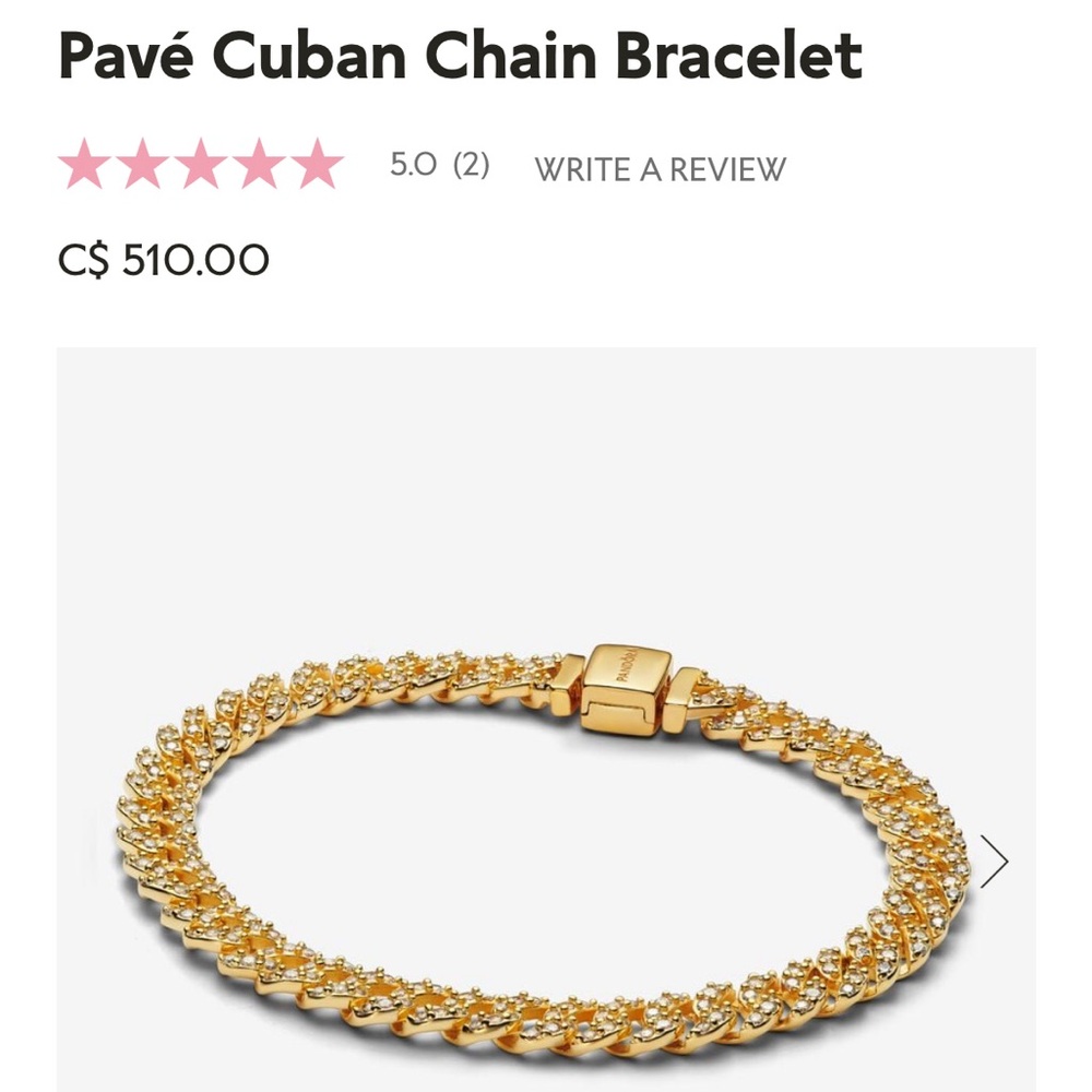 Pandora 14K Gold Plated Pave Bracelet